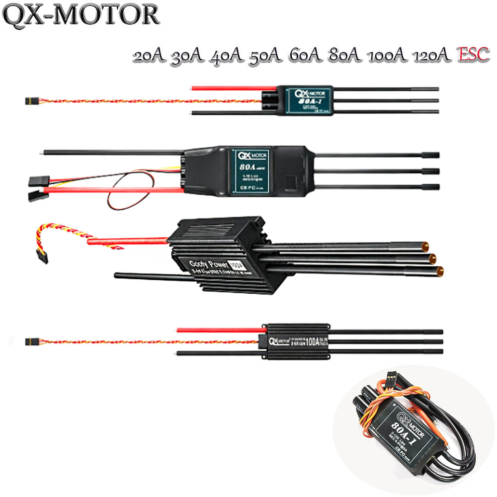 Rc Helicopter Motor - 20A-120A Borstelloze ESC Snelheidsregelaar Compatibel met