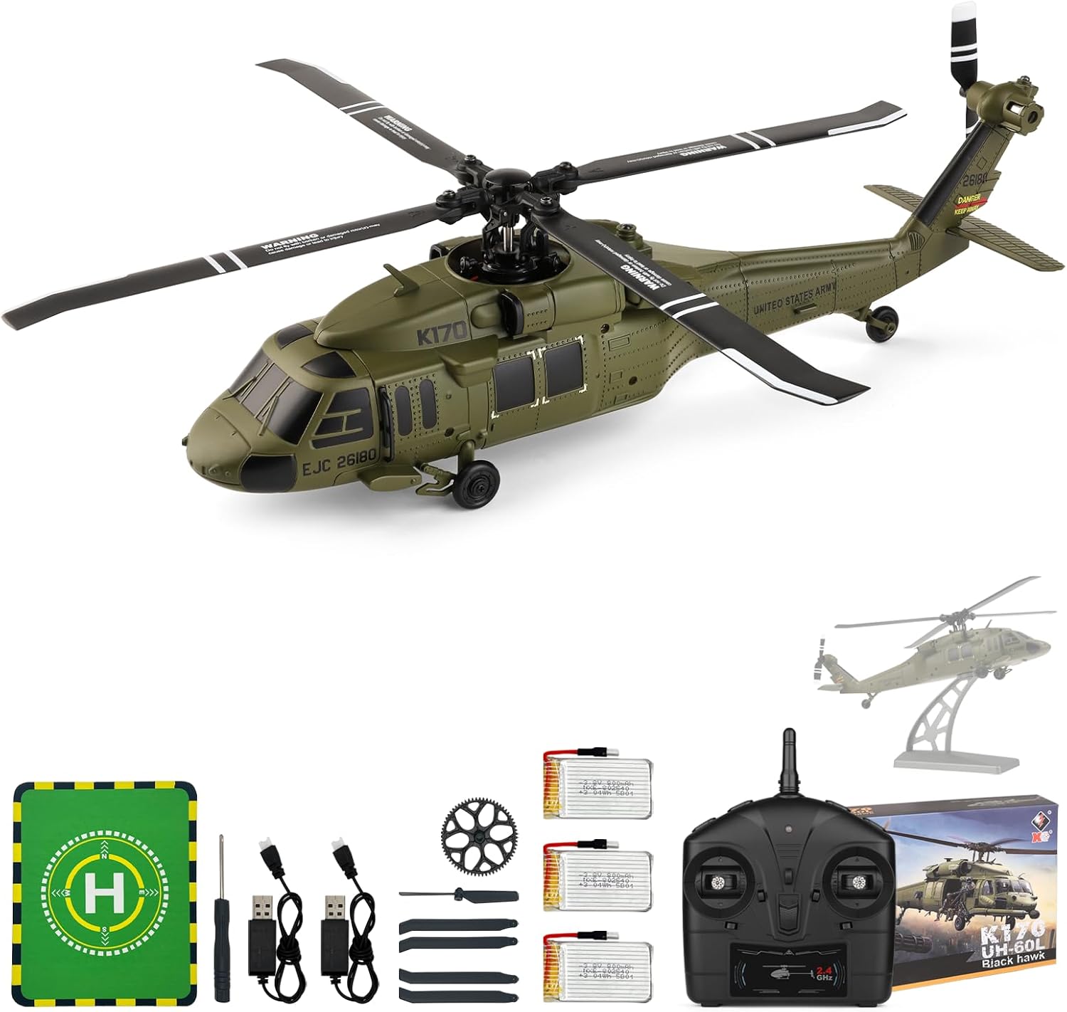 WLtoys K170 borstelloze 4-kana - Rc Helicopter Charger recensie en prijs
