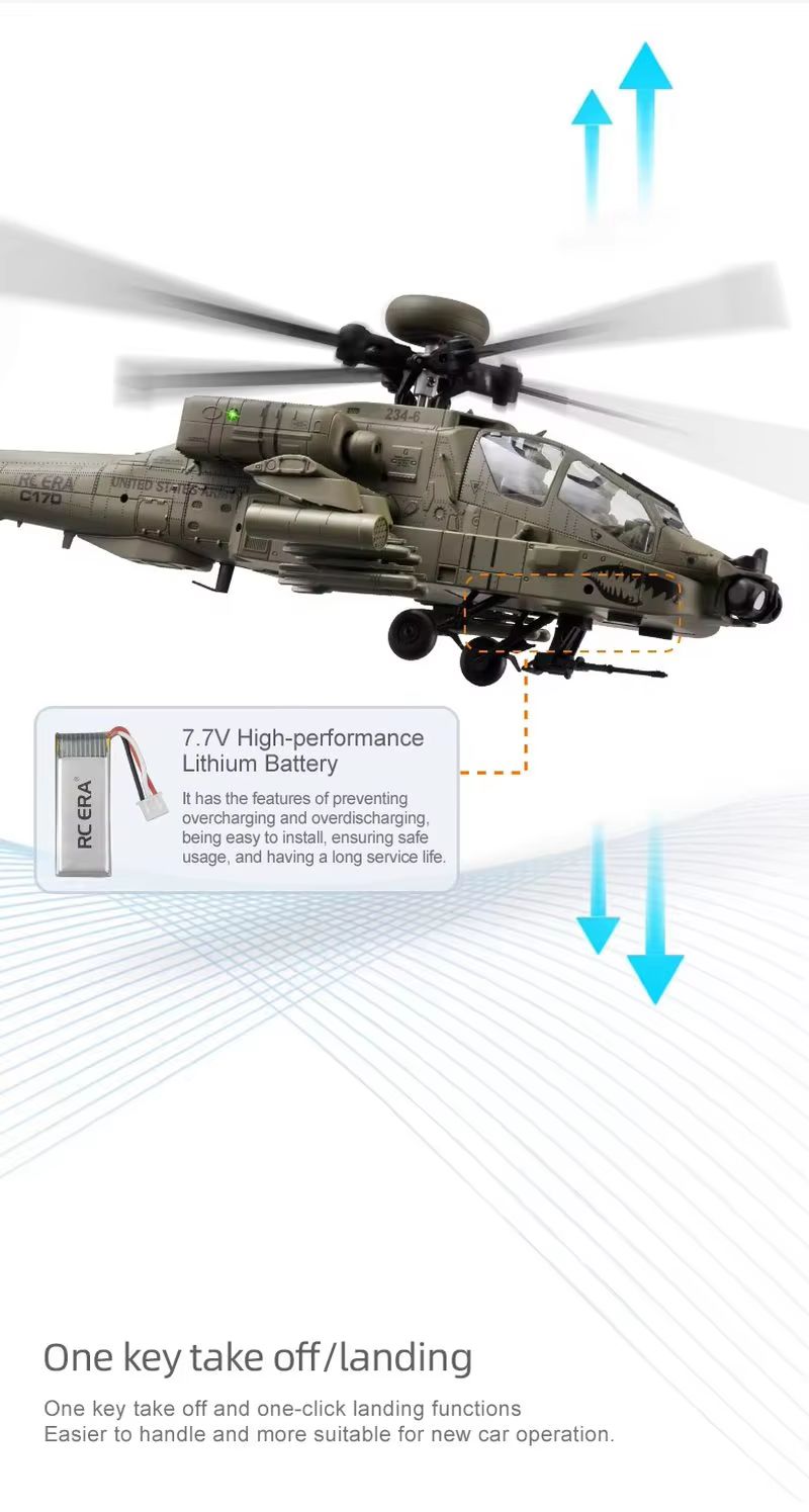 Nieuw in voorraad RC Era AH-64 - Rc Helicopter Single Rotor recensie en prijs